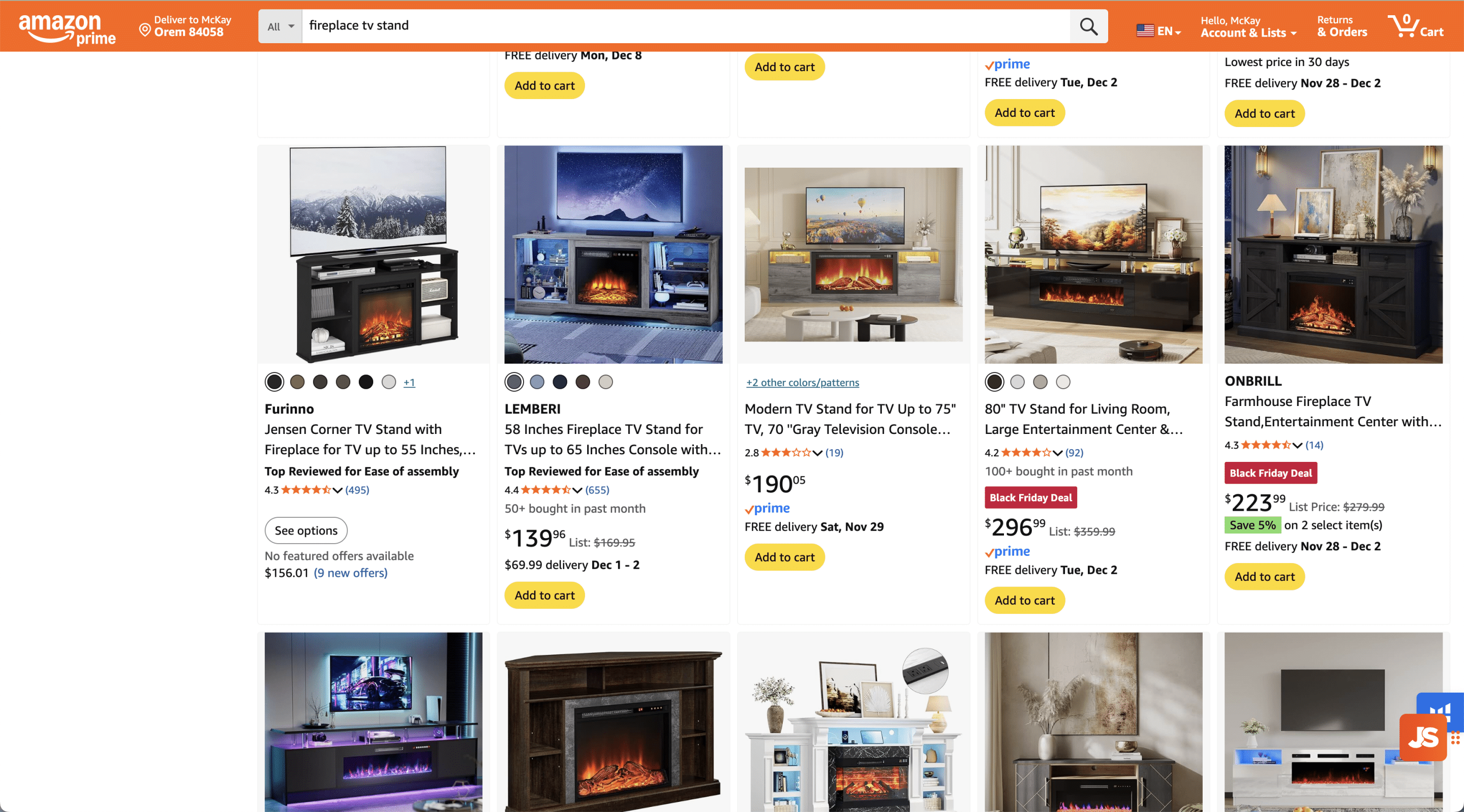 Example of what a listing that isn't winning the buybox looks like on the search results page
